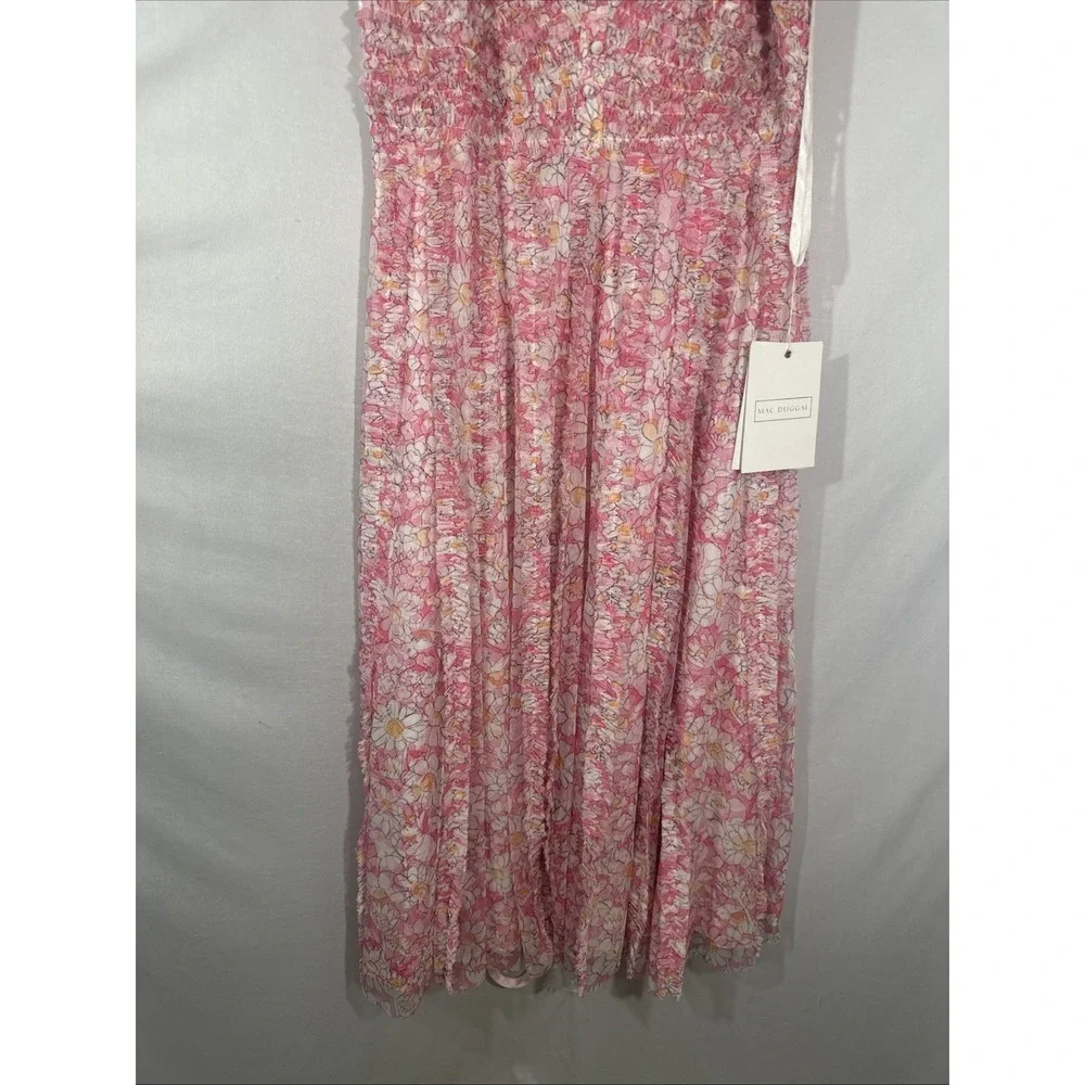 NWT Mac Duggal [ 12 ] 8012 Floral V-Neck Floral A line Midi Dress In Pink #S1938 - Picture 13 of 16